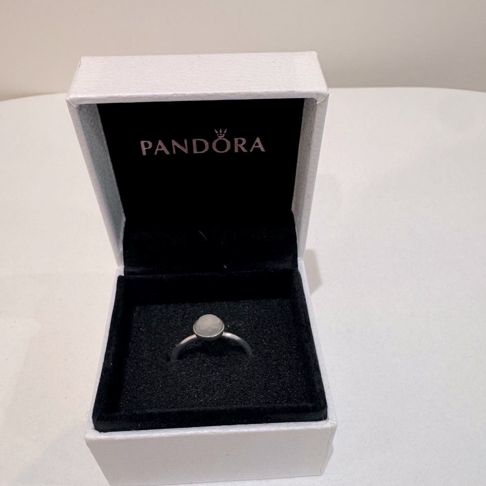Pandora June Birthstone Silver Ring